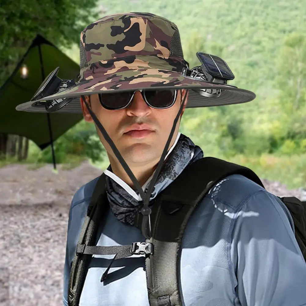Solar Fan Fishing Hat