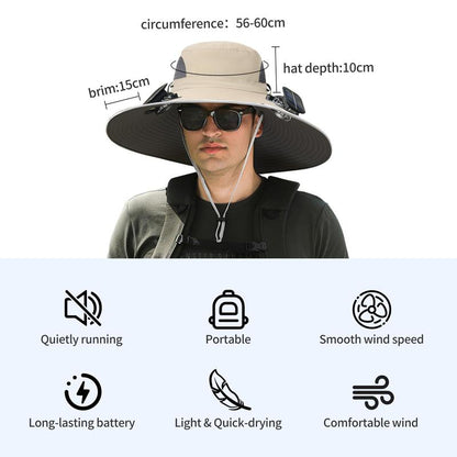 Solar Fan Fishing Hat
